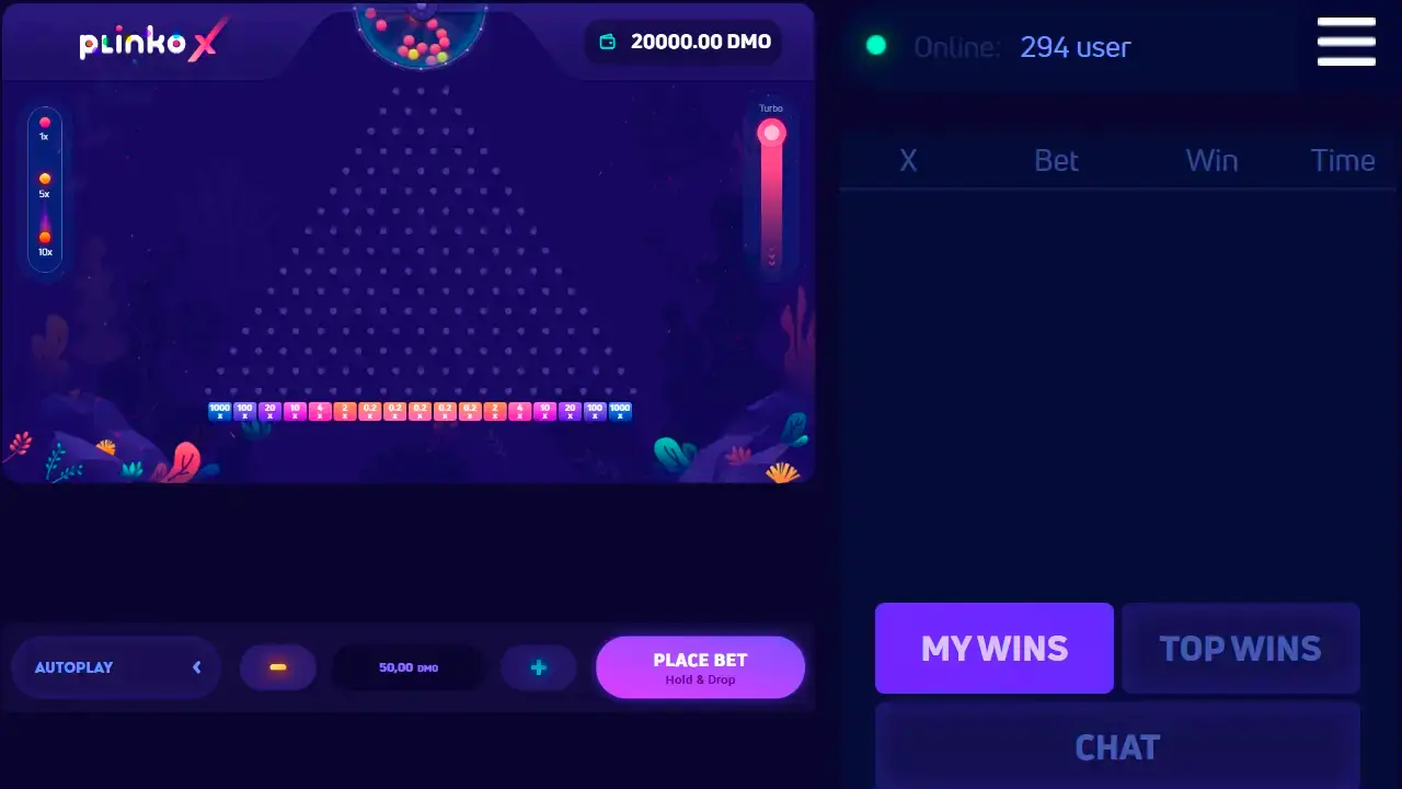 Plinko features